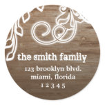 Wood Grunge Address Label Stickers