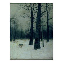 Wood in Winter, 1885 Post Card