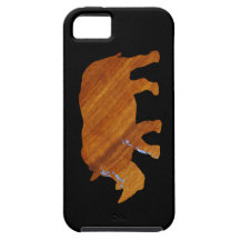wood-look rhino animal iPhone 5 case