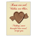 Wood Love Wooden Heart Card Template