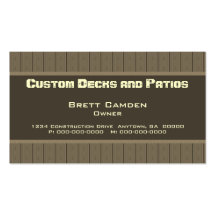 Wood Panel Construction Business Card