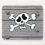 Wood planks with square nails texture mousepads