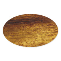 Wood teak oval stickers