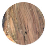 Wood texture round stickers