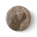 Wood Wolf Pup Art buttons