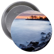 Woodbine Beach Toronto Ontario Canada at Sunrise Pinback Button
