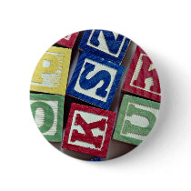 Wooden blocks with alphabets for kids buttons