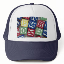 Wooden blocks with alphabets for kids hats