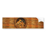 wooden clockwork bumper stickers