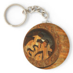 wooden clockwork keychains