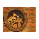 wooden clockwork postcards