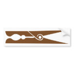 wooden 	clothespin icon bumper stickers