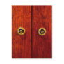 Wooden door postcard