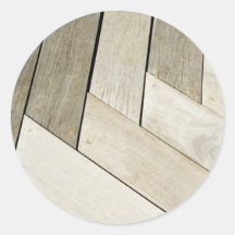 Wooden flooring round sticker