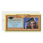 Wooden Frame Graduation Announcement Photo Card