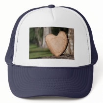 wooden heart trucker hats