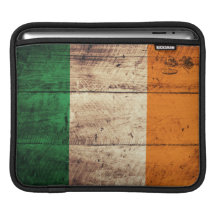 Wooden Ireland Flag Sleeves For iPads