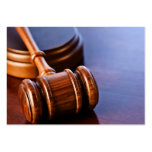 Wooden Judge's Gavel business cards