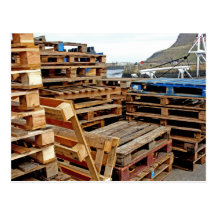 Wooden Pallets on the Dock Post Card