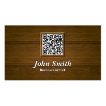 Wooden QR Code Neuroscience Business Card
