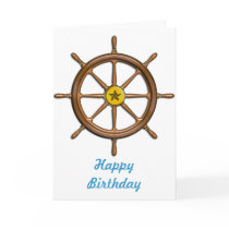 Wooden Ship's Wheel
