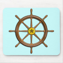 Wooden Ship's Wheel