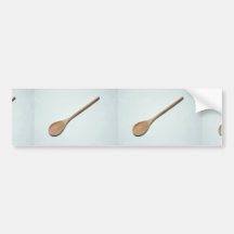 Wooden spoon for kitchen work bumper sticker