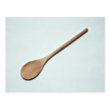 Wooden spoon for kitchen work post cards