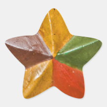 Wooden Star Stickers