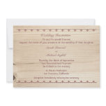 Wooden Wedding invitations