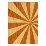 woodgrain starburst pattern greeting cards
