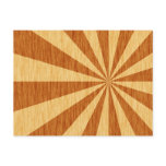 woodgrain starburst pattern post cards