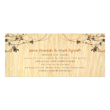 Woodgrain Tea Length Wedding Invitation