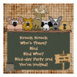 Woodland Animals Custom Birthday Invitation