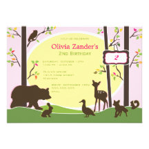 Woodland Birthday Party Invitation