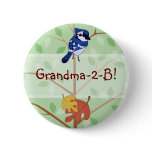 Woodland Bluejay Button