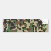 Woodland Camo Bumper Stickers