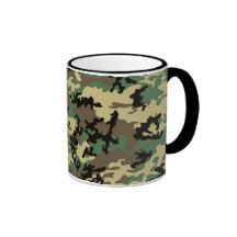 Woodland Camo Glass Mug