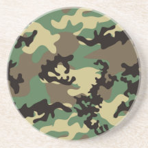 Woodland Camo Sandstone Coaster