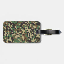 Woodland Camo Travel Bag Tag