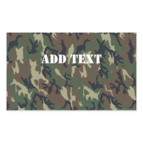 Woodland Camouflage Background Rectangle Sticker