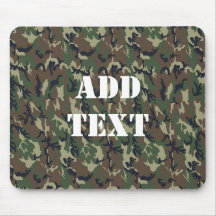 Woodland Camouflage Military Background Mousepad