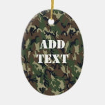 Woodland Camouflage Military Background Ornament