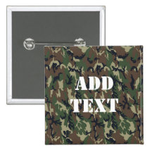 Woodland Camouflage Military Background Pin