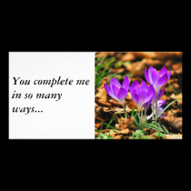 Woodland Crocuses, You complete me in so many way photo cards
