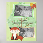 Woodland Fox Baby Book Page Print