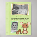 Woodland Mouse Baby Book Page Posters
