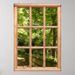 Woodland Path View from a Window posters