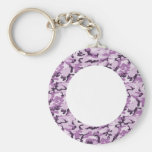 Woodland Pink/Purple Camouflage - with White Keychains