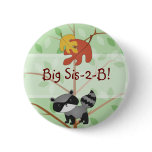 Woodland Racoon Button